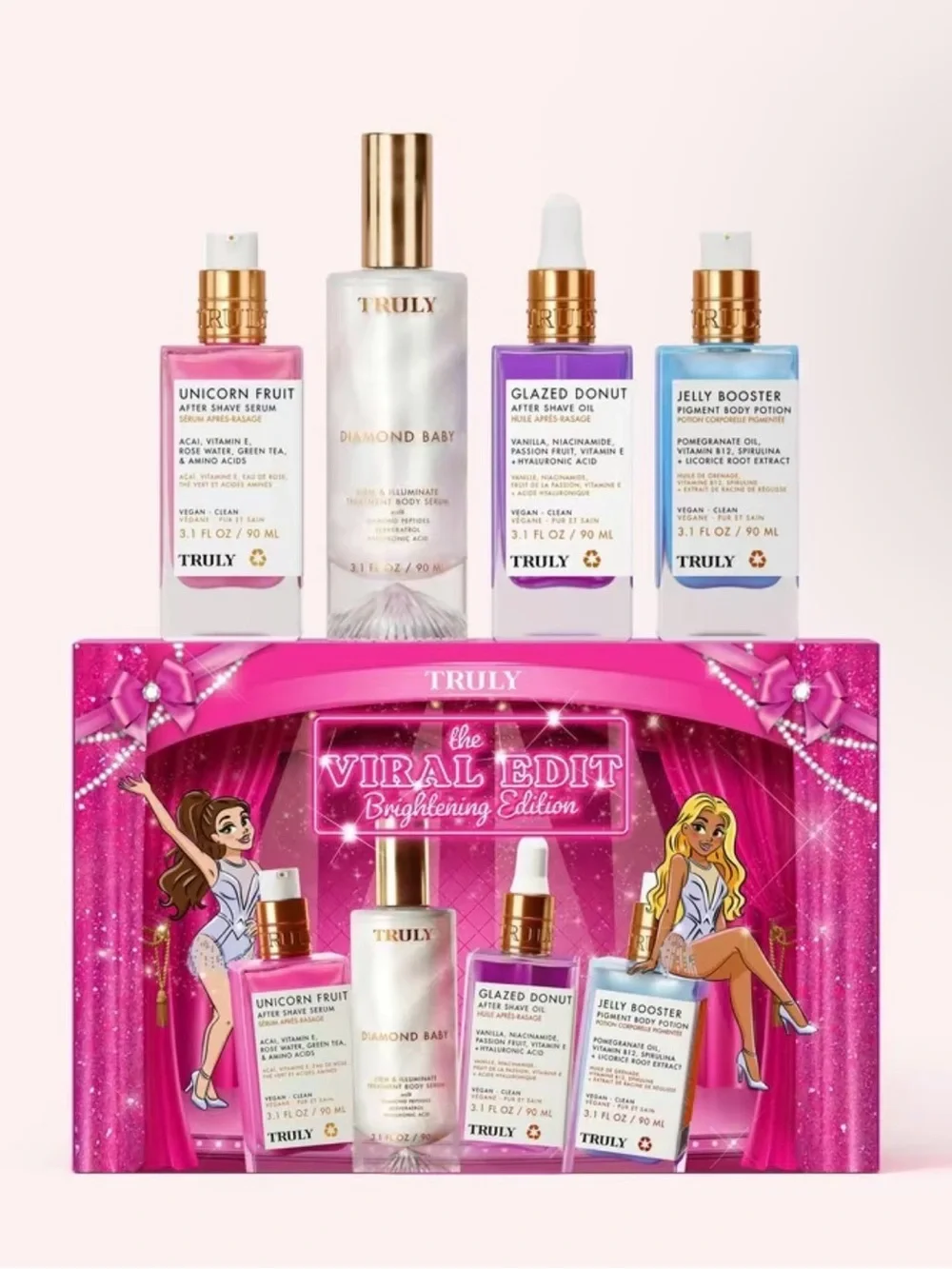 TRULY Viral Edit Brightening Body Set — Pink & Multi